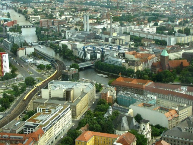 Обзор с Берлинской телебашни (Berliner Fernsehturm)