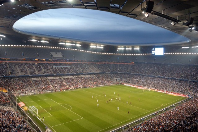 Футбольный стадион «Альянц Арена» (Allianz Arena), внутренний вид 