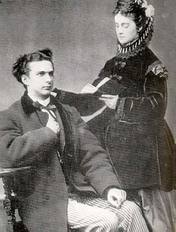Людвиг II и герцогиня София Шарлотта в Баварии в 1867 году