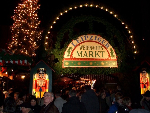 Рождественский базар в Лейпциге 