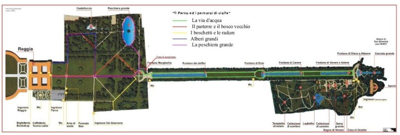 План парка Казерта