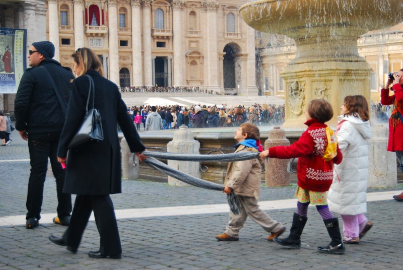 С детьми в Ватикане