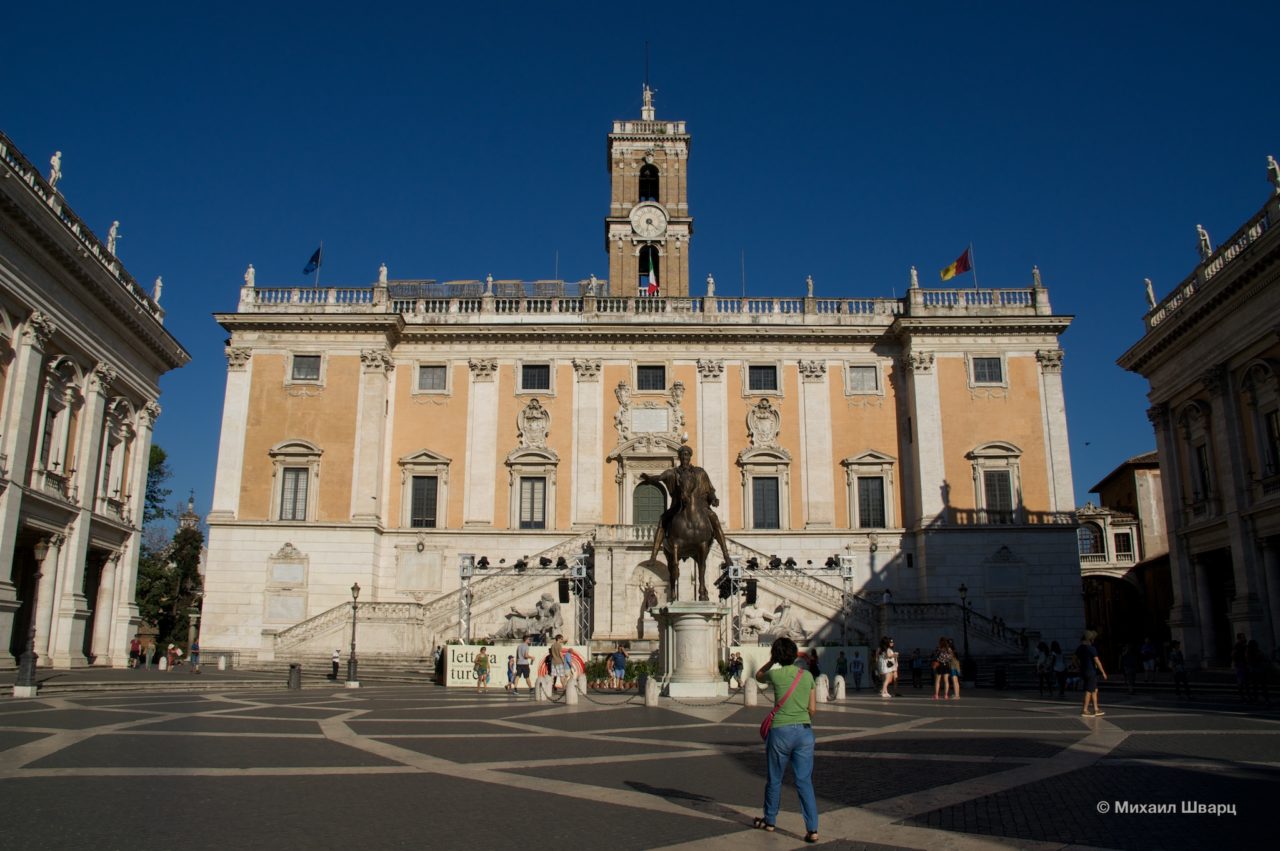 Дворец Сенаторов (Palazzo Senatoriо) и конная статуя Марка Аврелия