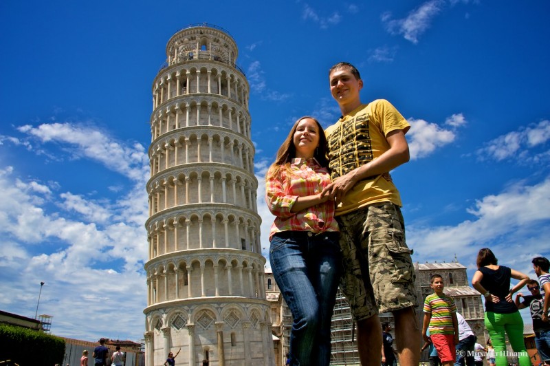 Мы и Пизанская башня (Torre pendente di Pisa)
